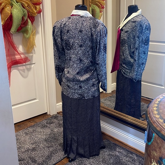 VINTAGE LOUIS FERAUD DRESS BOUGHT AT PENNY PALMER SIZE 10. Black / Cream - Picture 4 of 15